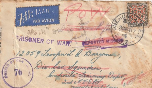 1941  NEW ZEALAND - GREECE…2nd N.Z