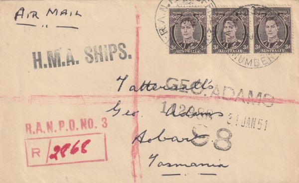 1951  KOREA - AUSTRALIA (TASMANIA)..AUSTRALIAN NAVAL CONTINGENT..