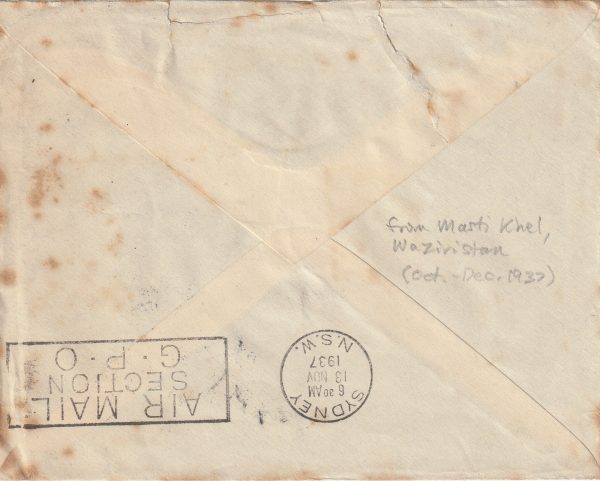 1937  INDIA - N.Z..WAZIRISTAN CAMPAIGN... TAXED & POSTAGE DUES.. [22877] - Image 2