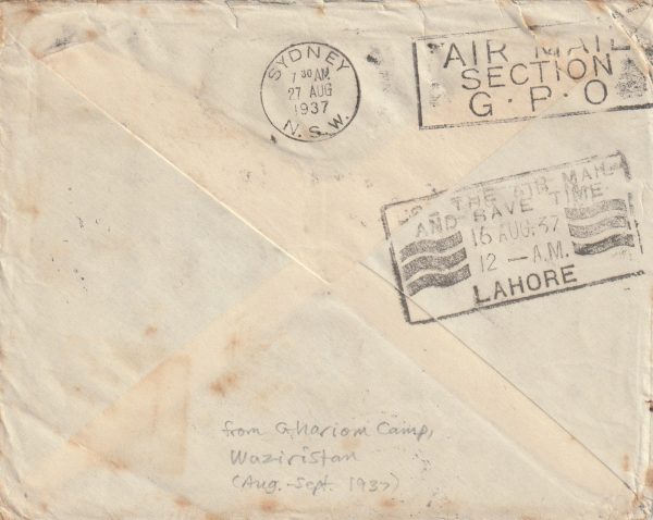 1937  INDIA - N.Z..WAZIRISTAN CAMPAIGN... TAXED & POSTAGE DUES.. [22878] - Image 2