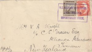 1914  EGYPT - NEW ZEALAND…FPO 1Z - NZ 1 INF. BDE. FIELD P.O…