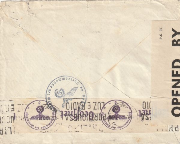 1940  BELGIUM - PORTUGAL - GB..THOMAS COOK UNDERCOVER MAIL.. [22888] - Image 2