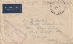 1943  PAPUA  & N.G. - AUSTRALIA ..WW2 AIRMAIL…AUSTRALIAN FORCES..