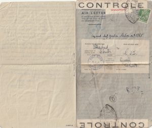 1944  ALGERIA - GB..FRENCH FREE FORCES..UNDERCOVER ADDRESS..