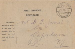 1915  TURKEY (GALLIPOLI) - FPO DZ..NEW ZEALAND DIV. HQ…..F.S.Card..