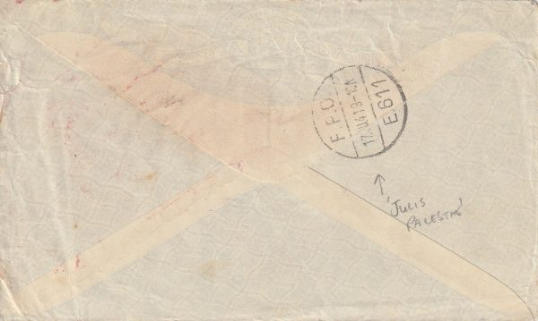 1941 AUSTRALIA - PALESTINE…NOT OPENED BY CENSOR..POW & RETURNED.. [22903] - Image 2