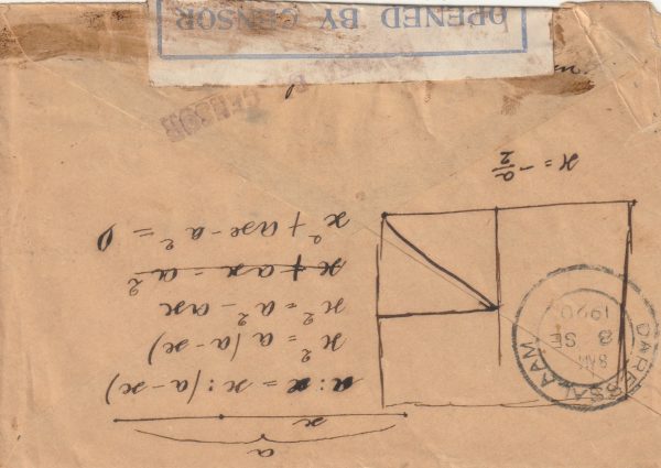 1920 GERMAN EAST AFRICA - GERMANY...WW1 BRITISH OCCUPATION CENSORED... [22908] - Image 2