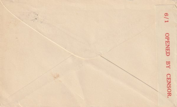 1942  AUSTRALIA - USA..LAUNCESTON, TASMANIA CENSOR.. [22925] - Image 2