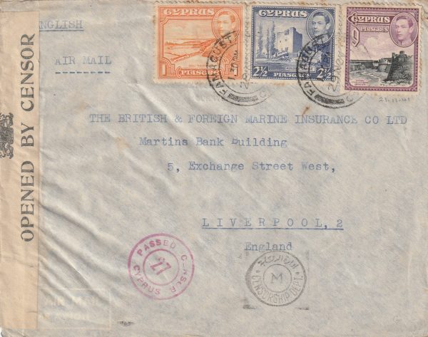 1941 CYPRUS - GB..WW2 CENSORED..
