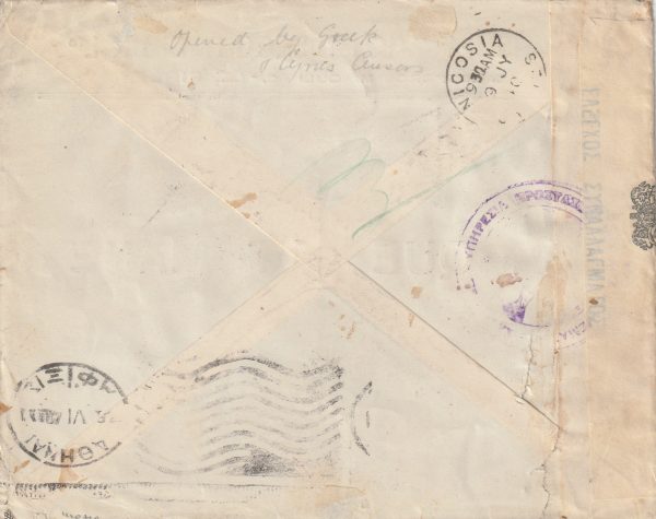 1940 GREECE - CYPRUS ..DOUBLE CENSORED.. [22941] - Image 2