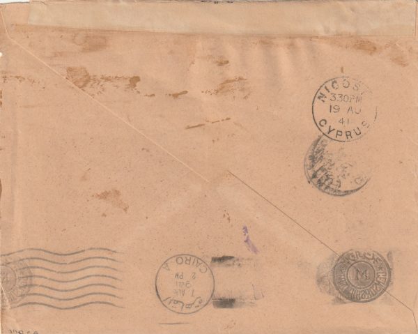 1941 EGYPT - CYPRUS ..DOUBLE CENSORED.. [22942] - Image 2