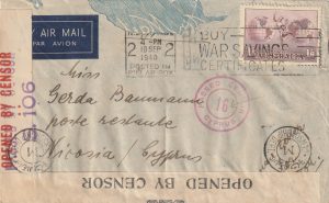 1940  AUSTRALIA - CYPRUS - GREECE .. CENSORED. CYPRUS