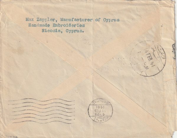 1941 CYPRUS - IRAQ..CENSORS LABEL PRINTED ON OBSOLETE GOVT. FORM… [22950] - Image 2