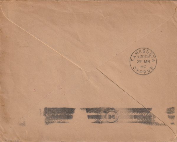 1940 EGYPT - CYPRUS ..DOUBLE CENSORED.. [22960] - Image 2