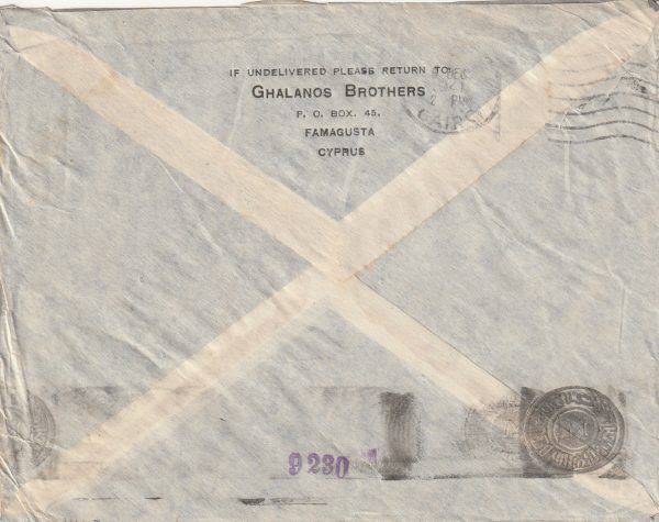 1941 CYPRUS - GB..WW2 CENSORED AIRMAIL.. [22961] - Image 2