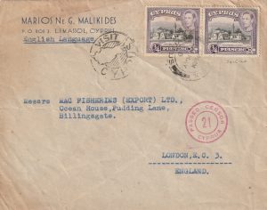 1940 CYPRUS - GB..WW2 CENSORED ..