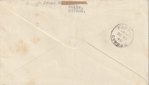 1940 CYPRUS - GB..WW2 CENSORED .. [22968] - Image 2