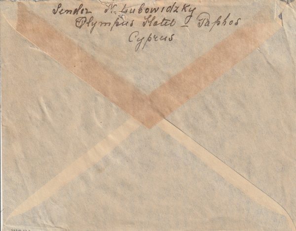 1941 CYPRUS - USA..WW2 CENSORED .. [22970] - Image 2