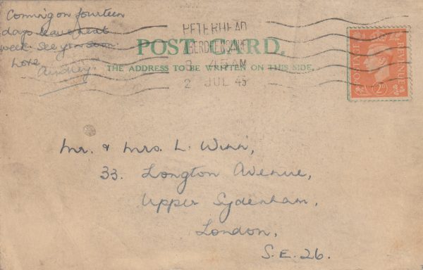 1945  GREAT BRITAIN…WW2 BLACK HILL CAMP R.N.A.S…