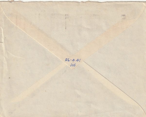 1941  GIBRALTAR - GB..NAVAL FORCE "H" AIR FEE PAID.. [22982] - Image 2