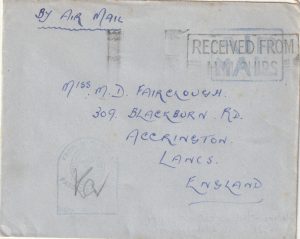 1941  GIBRALTAR - GB..NAVAL FORCE "H" AIR FEE PAID..