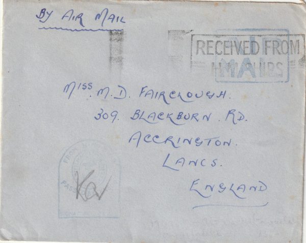 1941  GIBRALTAR - GB..NAVAL FORCE "H" AIR FEE PAID..