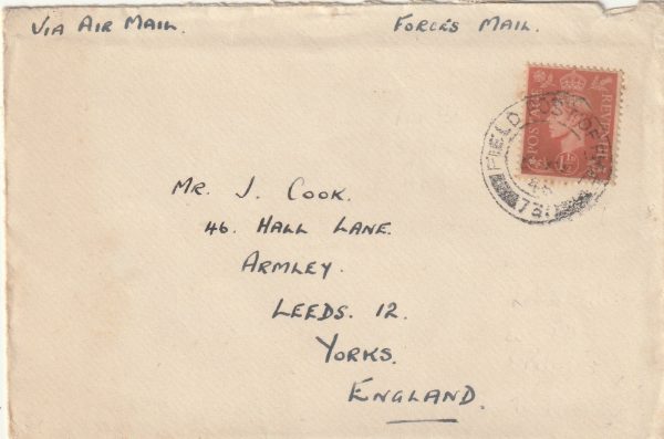 1948  PALESTINE - GB..40 COMMANDO ROYAL MARINES with LETTER..