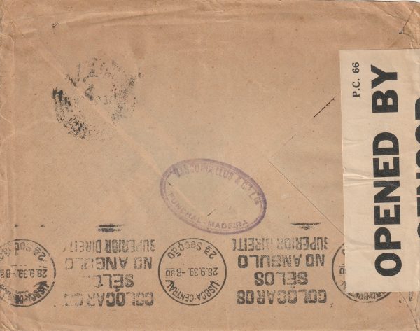 1939 PORTUGAL (FUNCHAL) - GERMANY..CENSORED BY BRITISH.. [23041] - Image 2