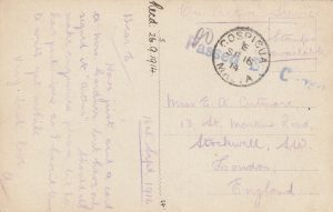 1914 MALTA - GB…EARLY CENSOR FROM CONSPICUA..