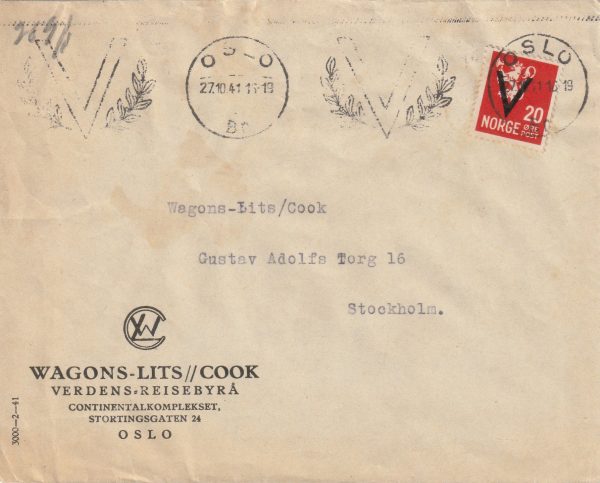 1941 NORWAY - SWEDEN..WW2 BETWEEN WAGONS LITS / COOK OFFICES..