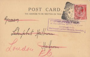 1914  GB - GERMANY..UNDELIVERABLE R.L.S. LONDON..
