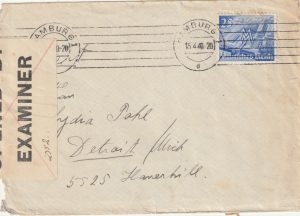 1940 GERMANY - USA..INTERCEPTED BY BRITISH & CONDEMNED..