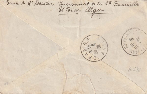 1939 ALGERIA - IVORY COAST…VERY EARLY WW2 CENSORSHIP.. [23074] - Image 2