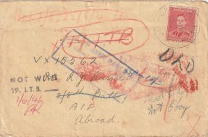 1940 AUSTRALIA-PALESTINE..NOT WITH UNIT..DLO..RETURNED..