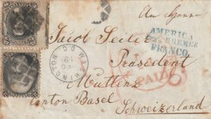 1867 USA - SWITZERLAND..TRANS ATLANTIC MAIL..