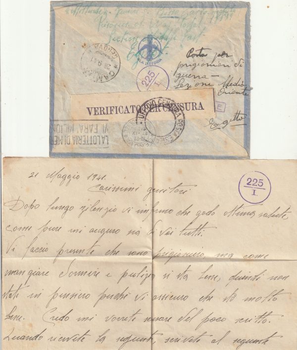 1941 EGYPT - ITALY..POW with LETTER [23099] - Image 2