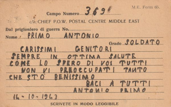 1943  EGYPT - ITALY..POW CAMP 369 at FAYID.. [23105] - Image 2