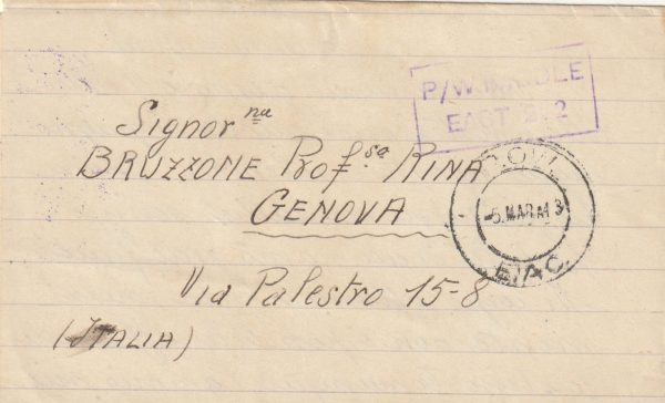 1943 BRITISH SOMALILAND - ITALY…WW2 MANDERA POW CAMP..