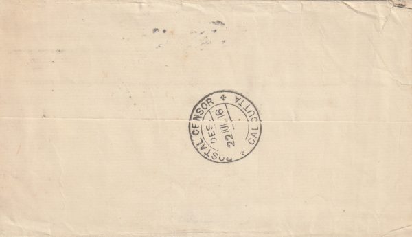 1916 INDIA - SWITZERLAND..WW1 CALCUTTA CENSOR.. [23110] - Image 2