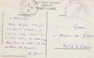 1916 GIBRALTAR - FRANCE…FRENCH NAVY FORCES..