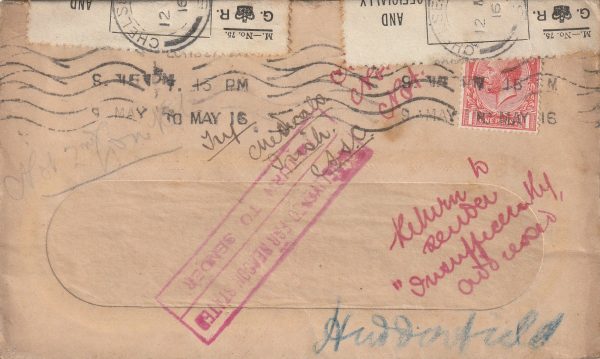 1916 GB..UNDELIVERABLE..RTS..OFFICIALLY SEALED..