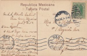 1914 MEXICO - USA…U.S.S. RHODE ISLAND PATROLING VERA CRUZ..