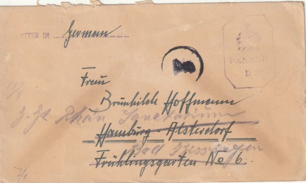 1943 JAMAICA - GERMANY…INTERNED MERCHANTMAN..