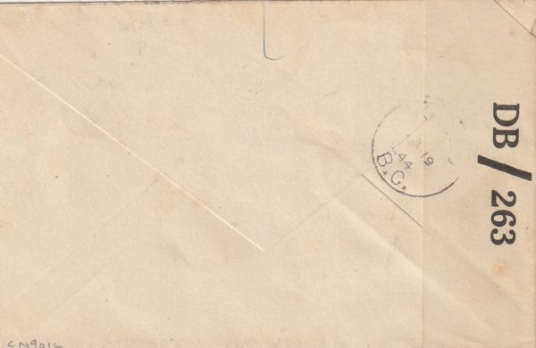 1944 CANADA.. WW2-JAPANESE CANADIAN INTERNEE/RELOCATEE-CENSORED.. [23118] - Image 2