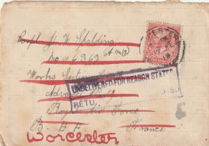 1919  GB - FRANCE - GB…R.A.F. & RETURNED TO SENDER..