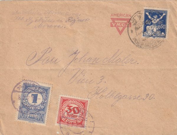 1921 CZECHOSLOVAKIA - AUSTRIA ..RELIEF AID & POSTAGE DUES..