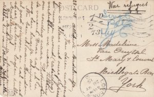 1915 GREAT BRITAIN…WAR REFUGEES WW1 & TAXED..