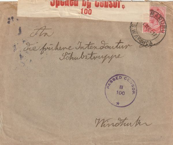 1917 SOUTH WEST AFRICA…TO GERMAN FORCES..