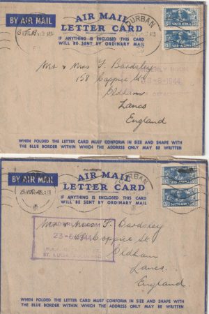 1944  SOUTH AFRICA (ZULULAND) - GB…RAF MTUBATUBA..