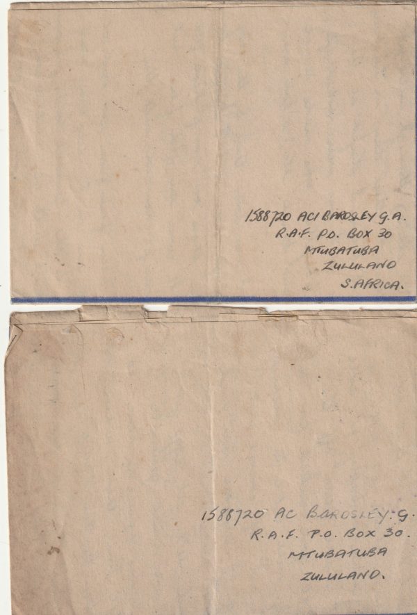 1944  SOUTH AFRICA (ZULULAND) - GB…RAF MTUBATUBA.. [23148] - Image 2